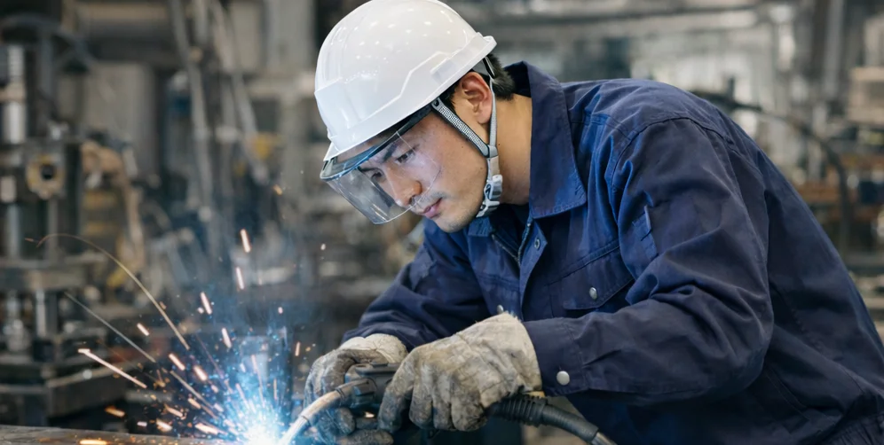 溶接作業の様子